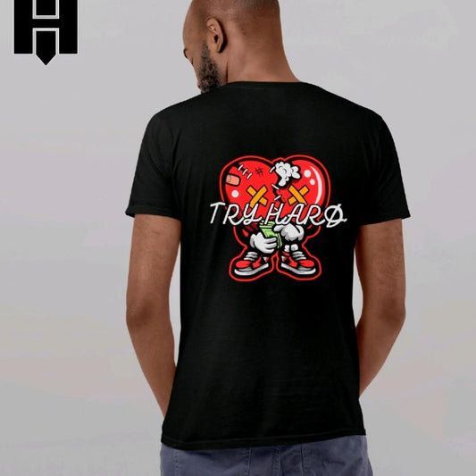 THE TRY HARD HEART T-shirt Casual